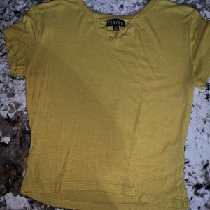 Yellow crop top